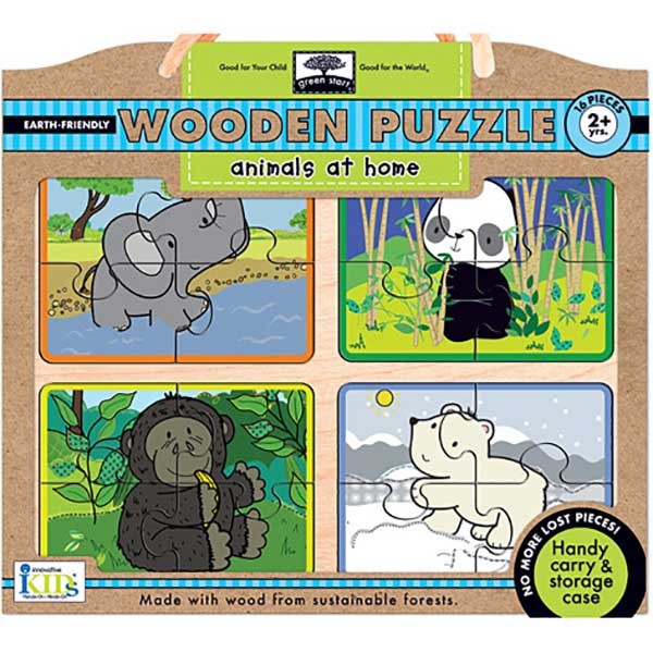 Green Start Puzzle - Animals at Home