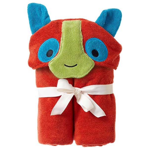 Breganwood Organic Hooded Towel - Happy Lemur