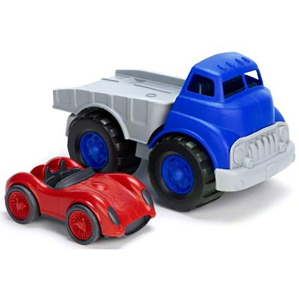 Green Toys Flatbed Truck and Car