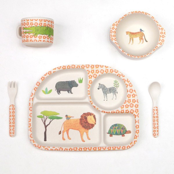 Bamboo 5-piece Dinnerware set – On Safari