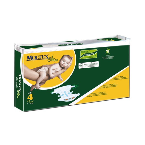 Moltex Eco Disposable Nappies – Maxi (7-18 kg)