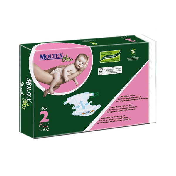 Moltex Eco Disposable Nappies – Mini (3-6 kg)