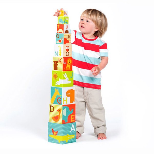 Petit Collage Nesting Blocks - Animal ABC