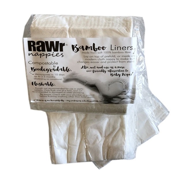 RAWr® 100% Bamboo Nappy Liners