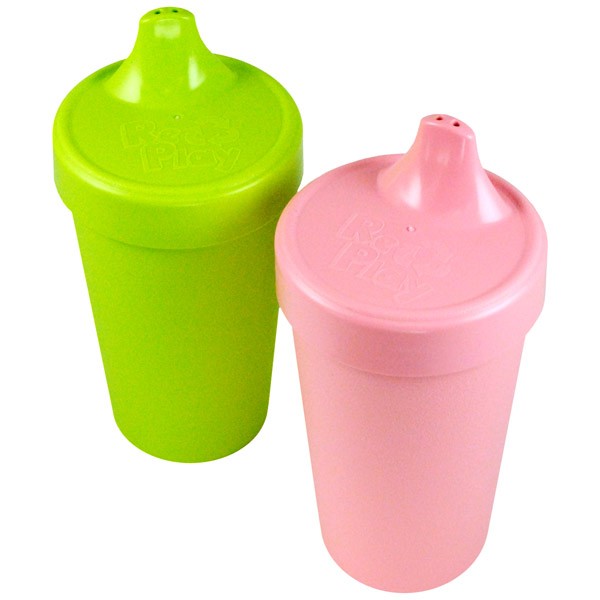 Re-Play Spill-proof Cups 2-pack (green & pink)