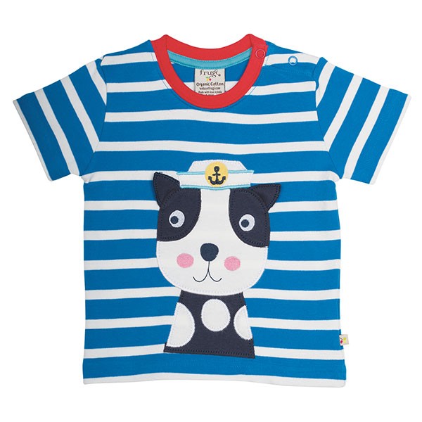 Frugi Organic T-Shirt Beton Pirate Dog