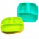 Re-Play Divided Plates 3-pack (Green, blue, orange)