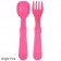 RePlay Utensils - Fork & Spoon Bright Pink